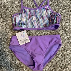 Target brand girls 7/8 purple swimsuit